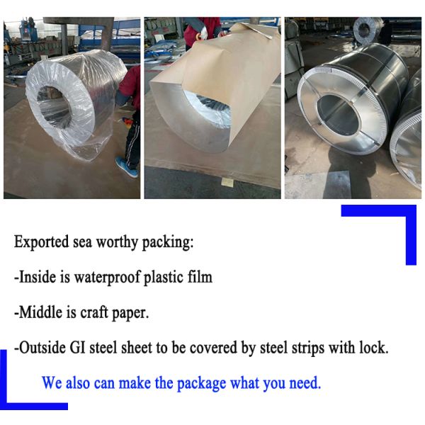 Poids de bobine 3-8 tonnes Dureté moyenne dure 22 calibre grande fleur CGCC bobine d'acier galvanisé à chaud