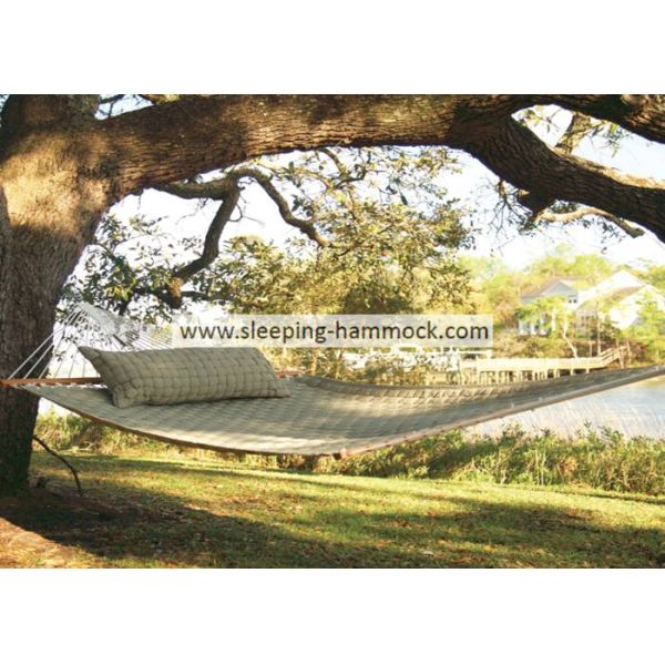 Outdoor Solution Dyed Weave 13 Ft Sleeping Hammock With Solid Wooden Bar 55 X 82 Inches