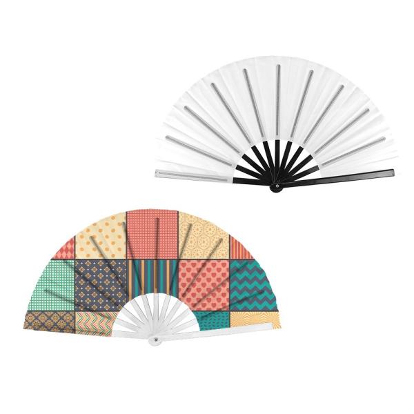 Sublimation Polyester Folding Fan 13'' DIY Heat Transfer Materials