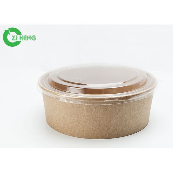 шар бумаги 50oz устранимый Kraft принимает вне изготовленным на заказ напечатанный логотипом шар десерта лапш каши салата супа