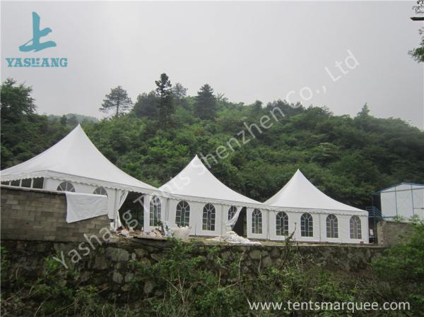 Aluminum Frame 8x8 Gazebo Canopy Tents , Outdoor High Peak Tents For Restaurant