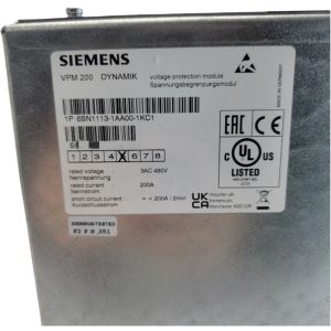 SIEMENS 6SN1113-1AA00-1KC1 MODULO PROTETO DE VOLTAÇÃO 200A GLANDAS DE CABEL DIN