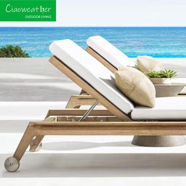 Modern Outdoor Furniture Hotel Courtyard Luxury Resort Chaise Villa Pool Lounge Chairs
