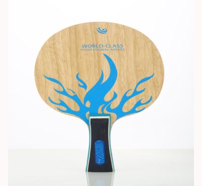 O tênis de mesa profissional da lâmina do tênis de mesa da chama azul golpeia feito-à-medida