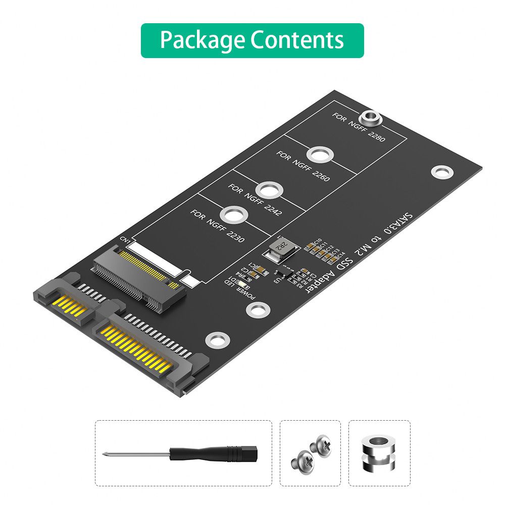 M.2 NGFF к SATA Адаптерная карта B Key/B & M Key SSD Конвертер NGFF M2 к 2,5 дюймовым драйверам SATA III