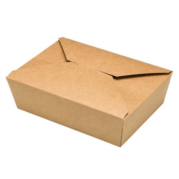 Brown Kraft Paper Pizza Packaging Box Disposable Salad Packaging Box