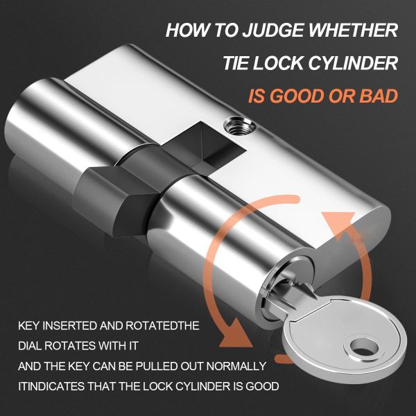 Super Polish Chrome Plated Solid Brass Body with S Type Key BRASS DOOR CYLINDER