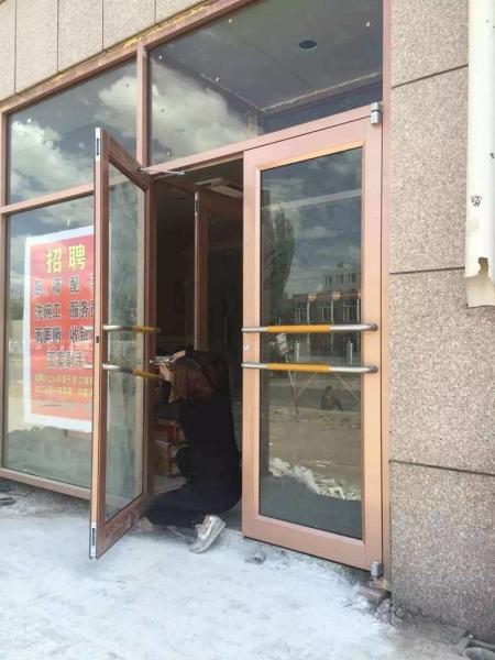 OEM UPVC stainless stell  Aluminium Double swing  Doors  kfc door 1.2mm Thickness
