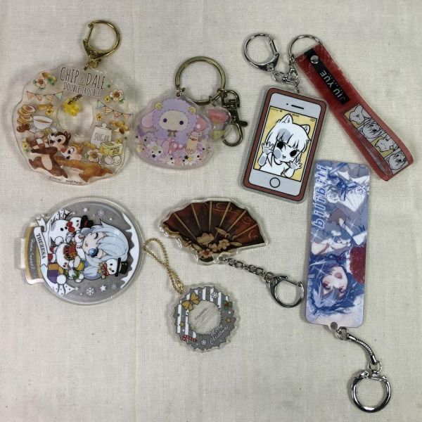 CMYK Anime Acrylic Keychain Cartoon Pendant Accessories ROHS Certificate