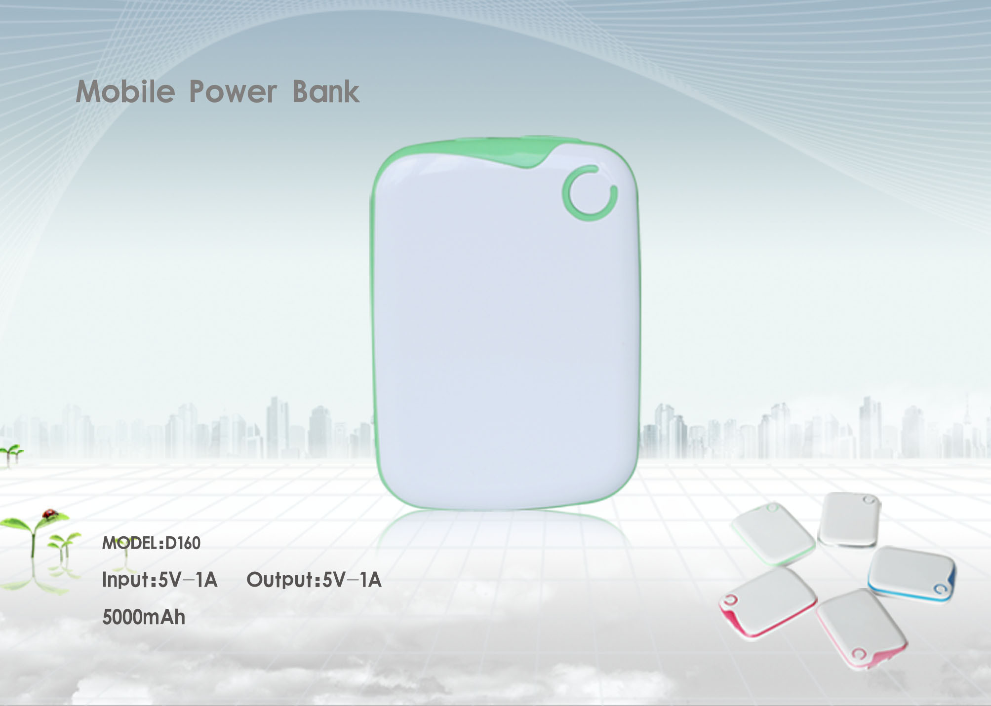 Capacity 5000 mAh Cute size USB Power Packs Charge for Digital IPad