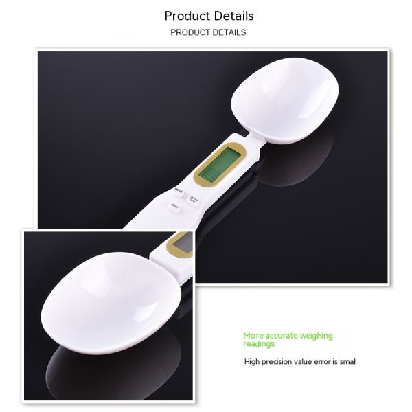 High Accuracy Electronic Scale for Kitchen Ingredients Capacity 500g/0.1g Portable Measuring Spoon ABS Plastic Electronic