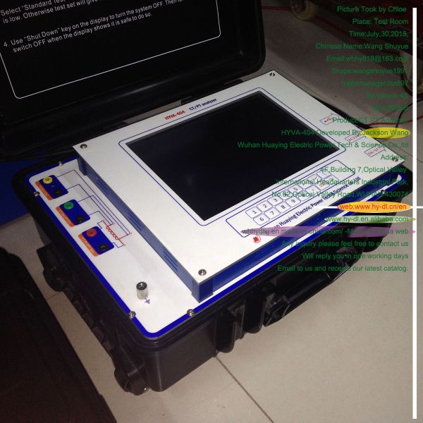 Current transformer analyzer HYVA-404 Manufacturer
