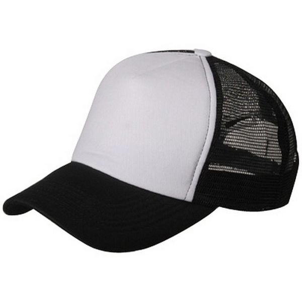 Polyester Foam Mesh Trucker Hats With Black Plastic Closure / Embroidery Flat