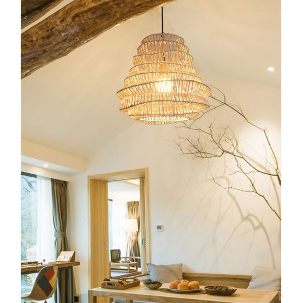 Southeast Asia Creative Rattan Chandelier Handicraft Lamp Design Natural island pendant light(WH-WP-84)