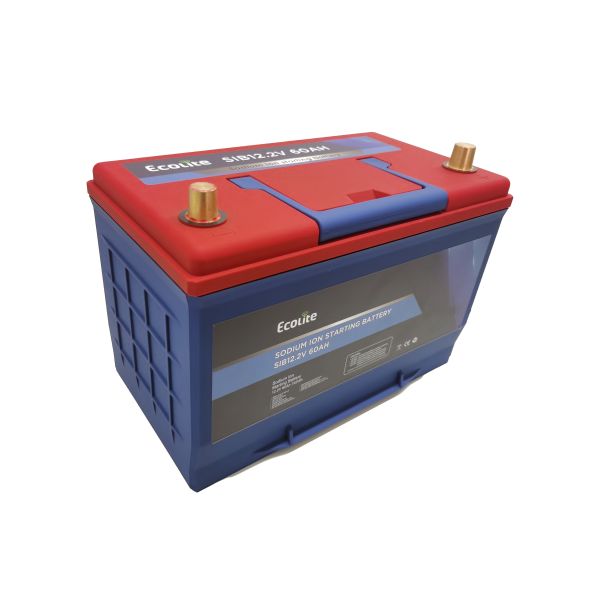 12.2V 60Ah Sodium Ion Car Starting Battery 900CCA 15C Pulse 3000 Cycles IP65
