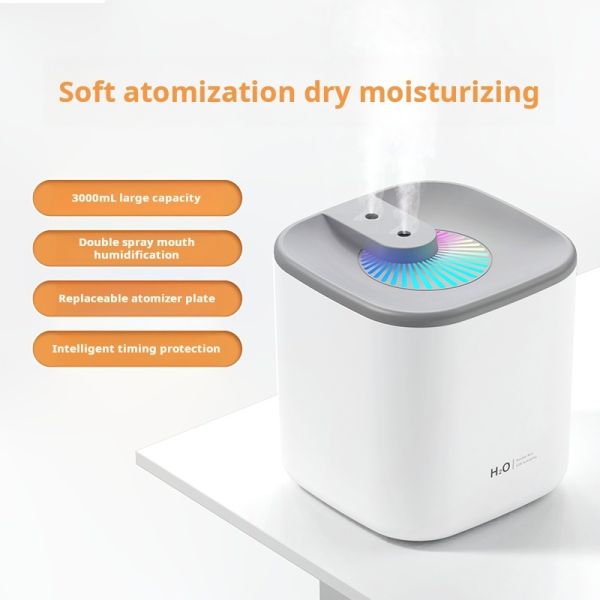 Colorful night light, smart timer | Suitable for home, office, and bedroom humidification