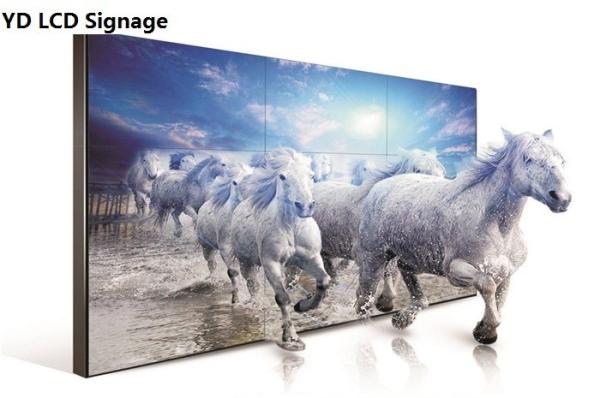 55 de emenda inteligente controlo a distância da exposição de parede do LCD Digital com cor rica