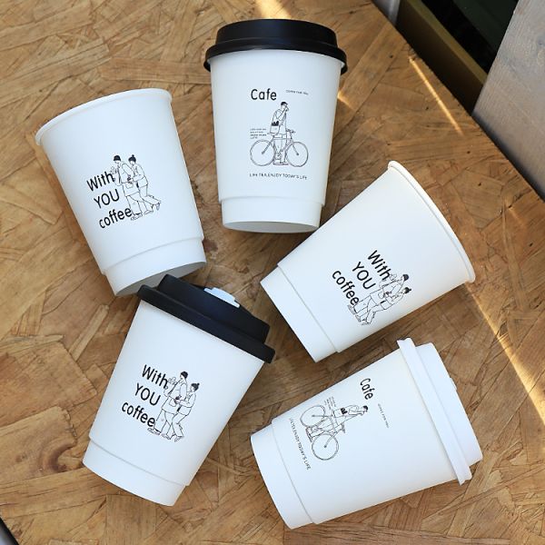 Single Wall Plastic Free Water-Based Hot Coffee Disposable Paper Cup with PLA Paper Cover