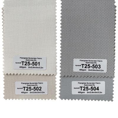 Waterproof 400g/M2 Outdoor Blind Fiberglass Sunscreen Fabric 2m 2.5m 3m