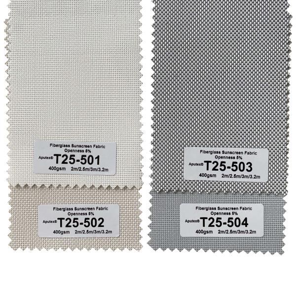 T25-500 Fiberglass Sunscreen Fabric For Windows