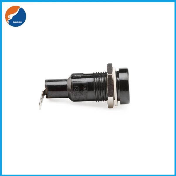 H3-11 5x20MM Glass Ceramic Tube Black Electrical Panel Mounted Screw Cap 10Amp Fuse Holder