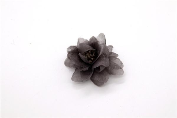 girl Chiffon flower shoe clips/Sewing Bead Handmade Flower Yarn, lace, Chiffon Grey,black,white,red,blue