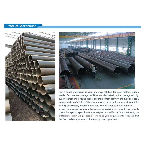 Pièces en acier laminées à la soudure ronde, peintes en noir, sans huile