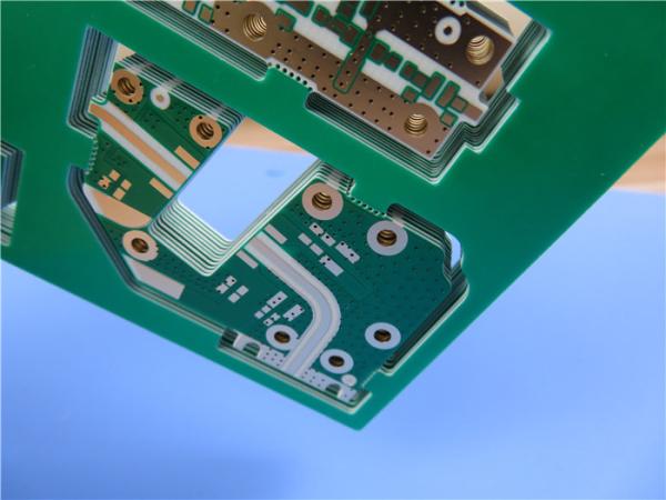 Rogers 25mil 0.635mm TMM10 Microwave PCBs Chemical Gold and Green Solder Mask for Dielectric Polarizers and Lenses