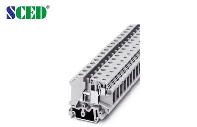 Largura 10.2mm do terminal Calibre de diâmetro de fios 24 - 6 dos blocos terminais 600V 65A do trilho do ruído
