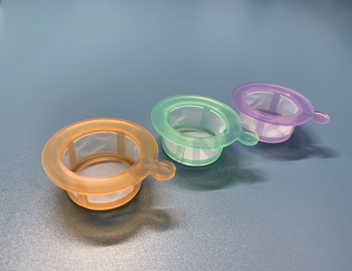 100 микронная клеточная стейнер с нейлоновым экраном в зеленой PP раме одноразового использования для труб