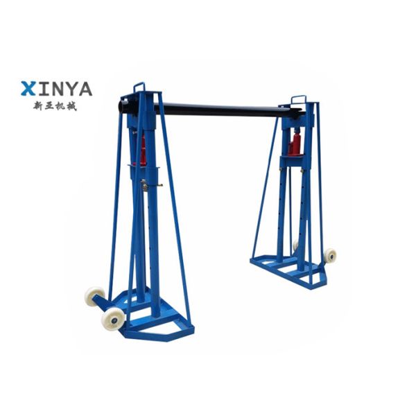 10T Hydraulic Cable Reel Stand with Hydraulic Lifting and Heavy Duty Steel Structure for Cable Drum Support