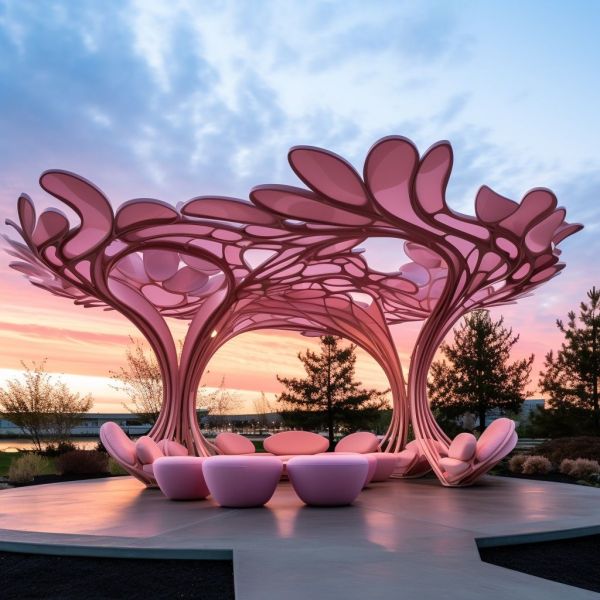 Complete Tree-Inspired Tree  Shape SturctureShelter System - Custom Canopies, Rest Pavilions & Walkways for Premium Developments