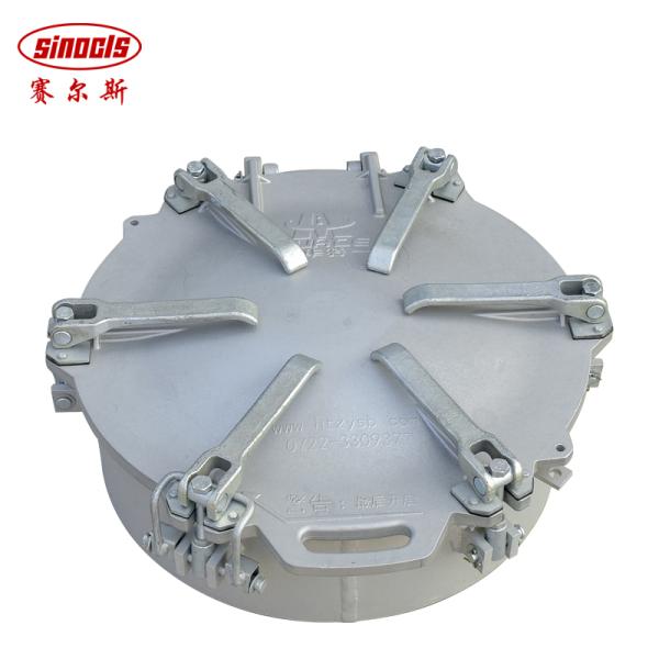 Highly Accurate Aluminum Alloy Six-jaw Quick-open Manhole Cover Seat for Tanker Explosion-proof