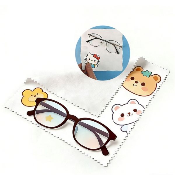 Custom Logo Sublimation Microfiber Blank Lens Cloth Sublimation Glasses Cleaning Cloth
