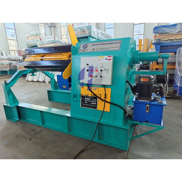 6 Ton Capacity Electric Uncoiler Machine with PLC Control System and Hydraulic Pressure for Metal Coil Unwinding