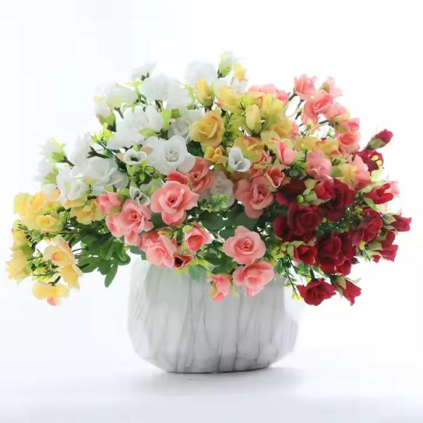 Wholesale Wedding Home Decoration Scene Rose Bouquet Artificial Silk Flowers Bouquet