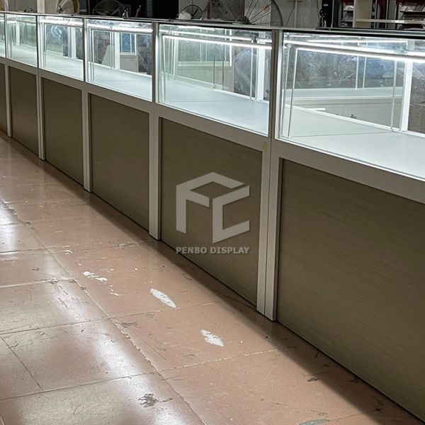 Transparent Tempered Glass Jewelry Display case Painting Surface