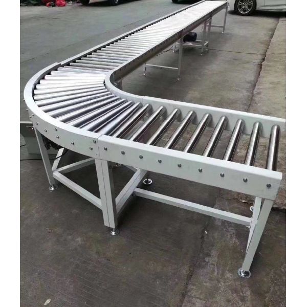 Конвейер цепной пластины с поворотом на 90 градусов, используемый в малых мастерских