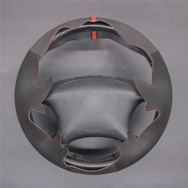 Hand Sewing Full Black Suede Steering Wheel Cover for Citroen Xsara Picasso 2003-2010 Peugeot Partner 2003-2008