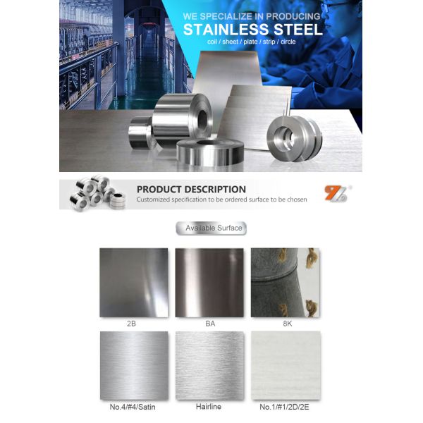 Cold Rolled Aisi 430 BA Stainless Steel Sheet Metal Coil 1219mm Width CR Steel Coils