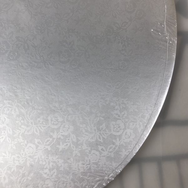 12'' Cake Cardboard Base Baking Tools Golden Siliver Finish With Pattern