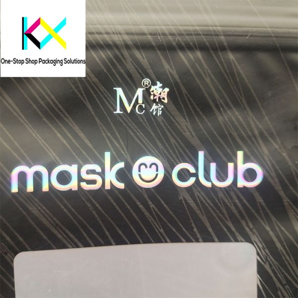 OEM Facial Mask Medical Products Packaging with Clear Window and Zipper