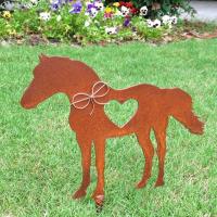 Corte de forma de cavalo Ornamentos metálicos de jardim Alta durabilidade Resistente à ferrugem