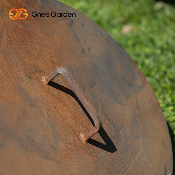 Outdoor Garden Campfire Wood Burning Corten Steel Metal Fire Bowl Round Rustic