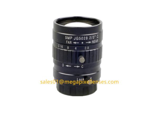 2/3 50mm F2.8 5Megapixel Manual IRIS Low Distortion C Mount ITS Lens, 50mm Traffic Monitoring Lens
