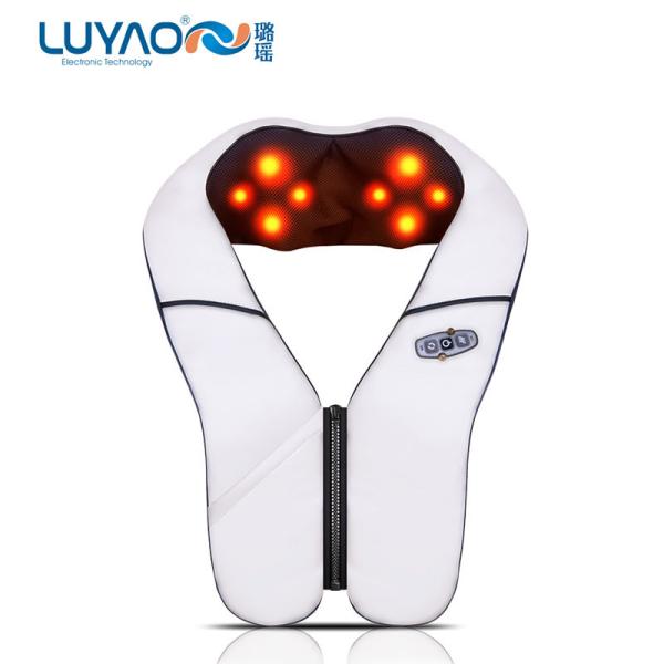 Intelligent PU Shiatsu Neck Shoulder Massager Positive And Reserve Zipper Merge