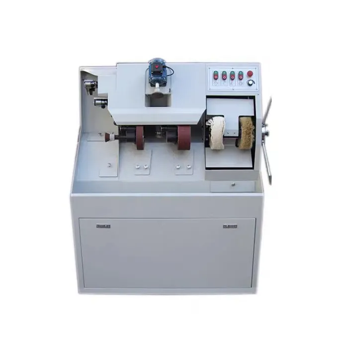 Shoe Making Machine with Dual Grinding Wheels for Polishing Heel Bend and Edges Suitable for Various Shoe Types