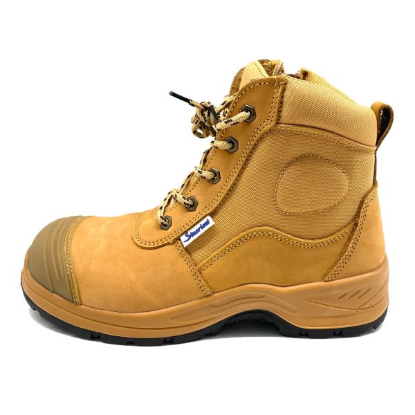 Yellow Security Work Boots Industrial Nubuck Leather Boots With Steel Toe