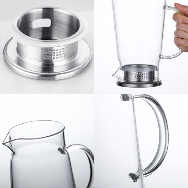 Вручите надутому 1400мл стеклянный кувшин воды прозрачный Карафе сока напитка