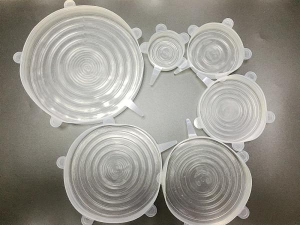 6 Pack Food Storage Covers Fancy Reusable Certificate Food Grade Silicone Lid Safe Healthy Fresh Cover for Container